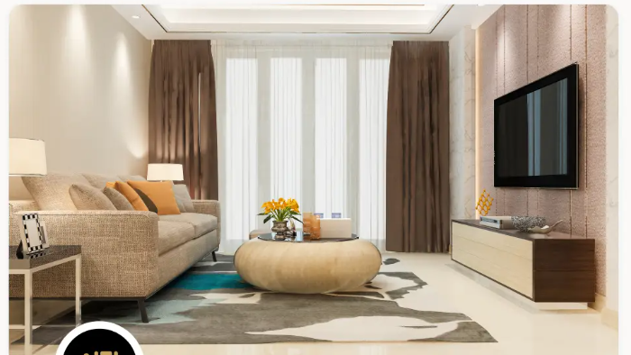Curtains and drapery in a luxury room